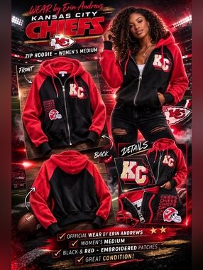 WEAR by Erin Andrews KC Chiefs Zip Hoodie Women’s M